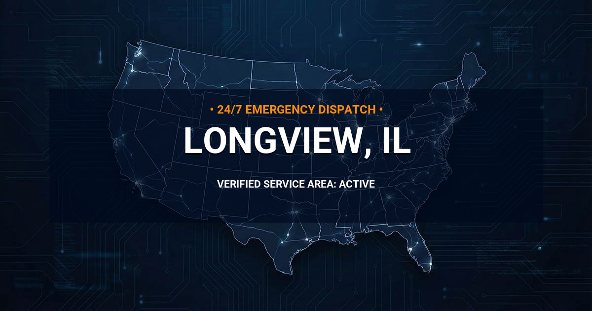 Emergency Plumbing Dispatch Map for Plumbing Services: Longview, IL