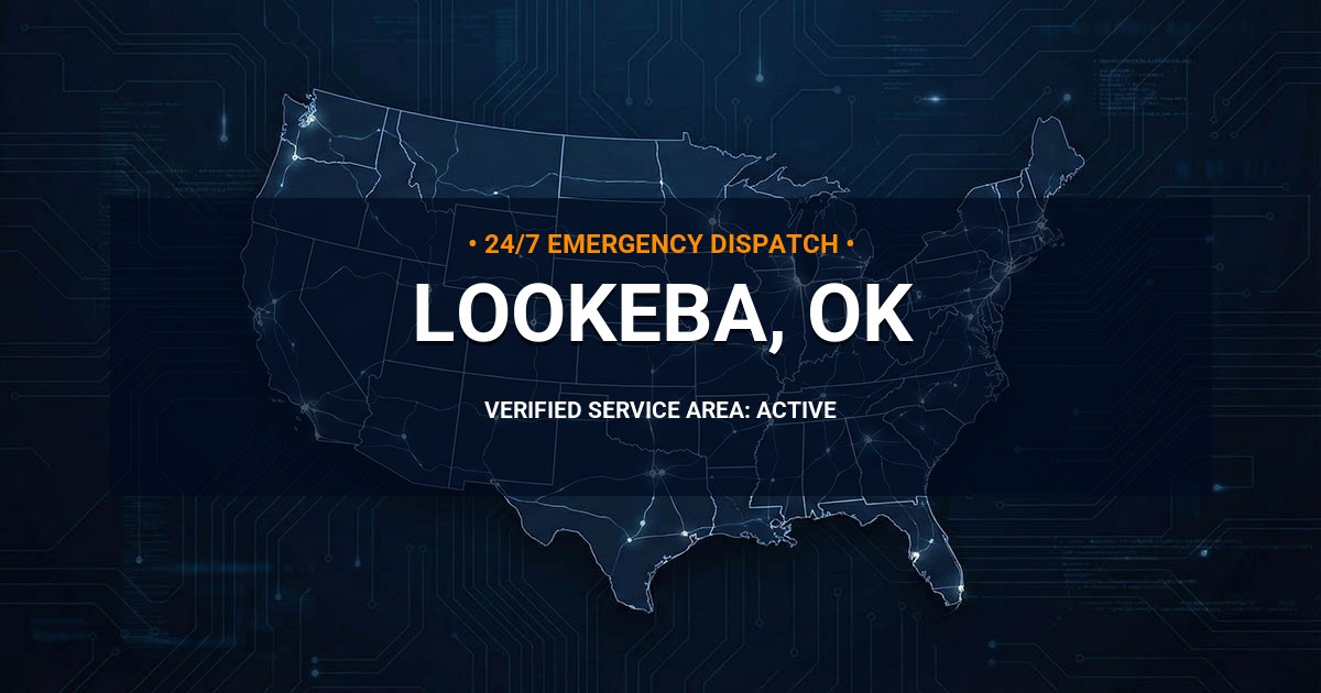 Emergency Plumbing Dispatch Map for Plumbing Services: Lookeba, OK