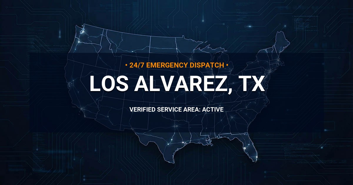 Emergency Plumbing Dispatch Map for Plumbing Services: Los Alvarez, TX