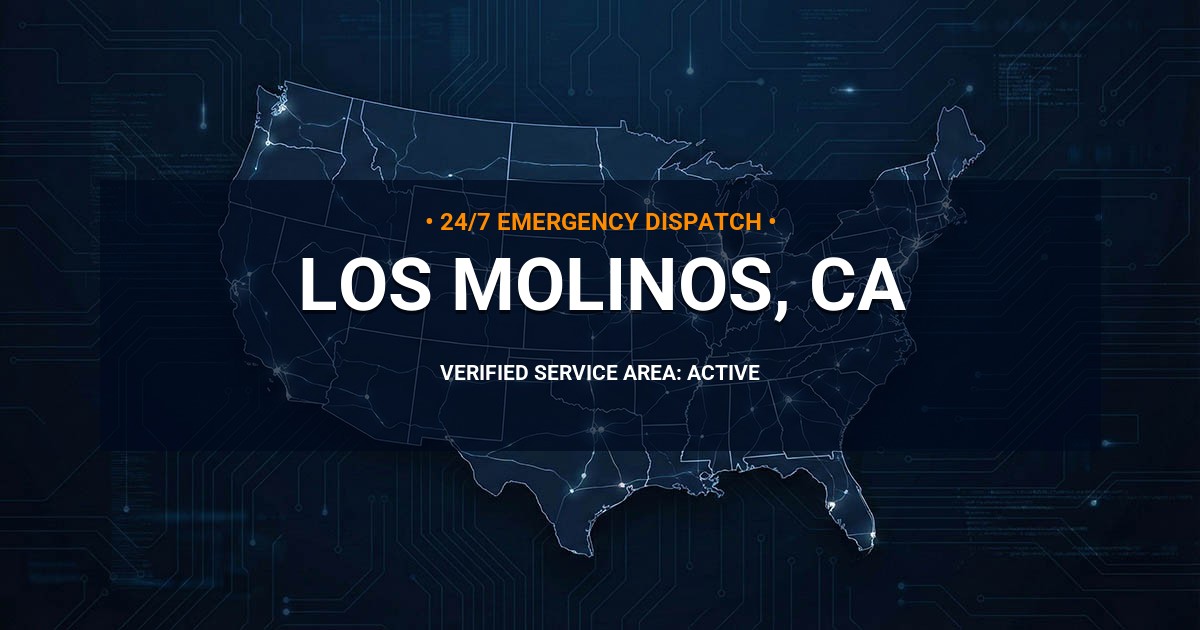 Emergency Plumbing Dispatch Map for Plumbing Services: Los Molinos, CA