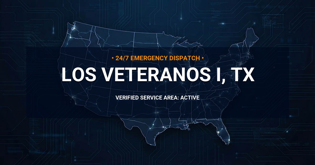Emergency Plumbing Dispatch Map for Plumbing Services: Los Veteranos I, TX
