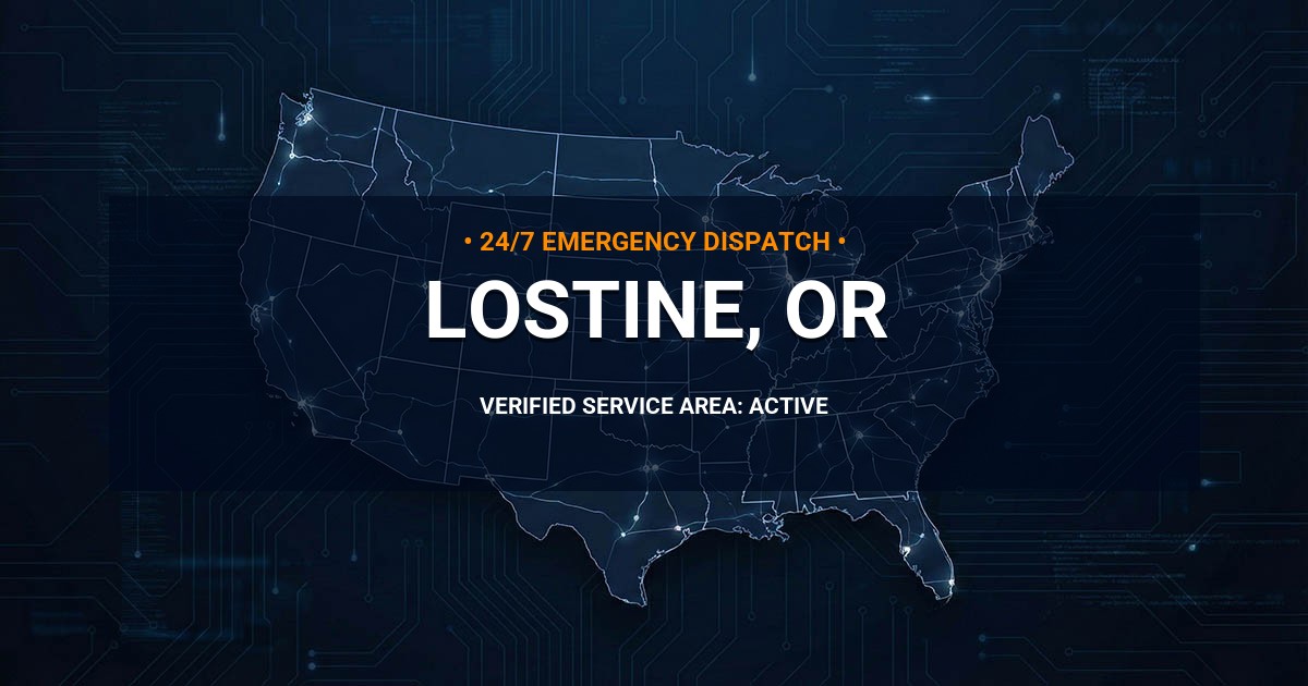 Emergency Plumbing Dispatch Map for Plumbing Services: Lostine, OR