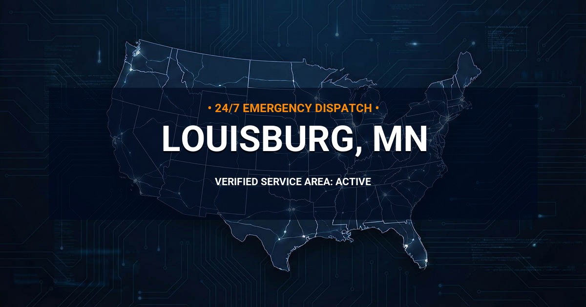 Emergency Plumbing Dispatch Map for Plumbing Services: Louisburg, MN