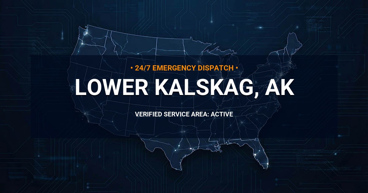Emergency Plumbing Dispatch Map for Plumbing Services: Lower Kalskag, AK