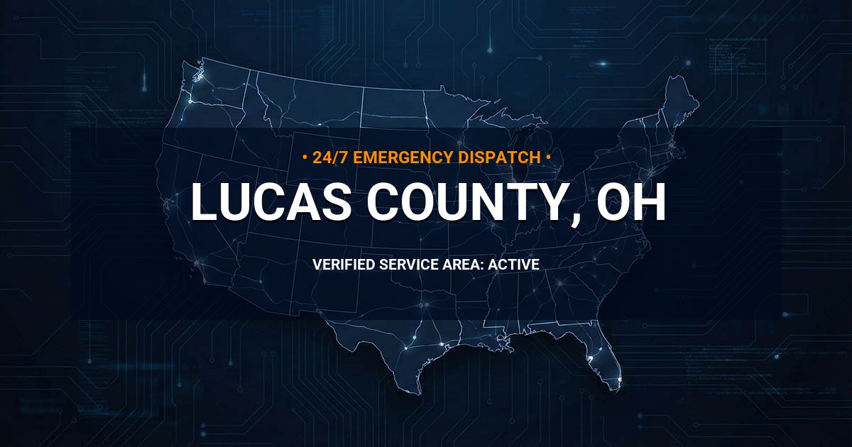 Emergency Plumbing Dispatch Map for Lucas County Plumbing Logistics