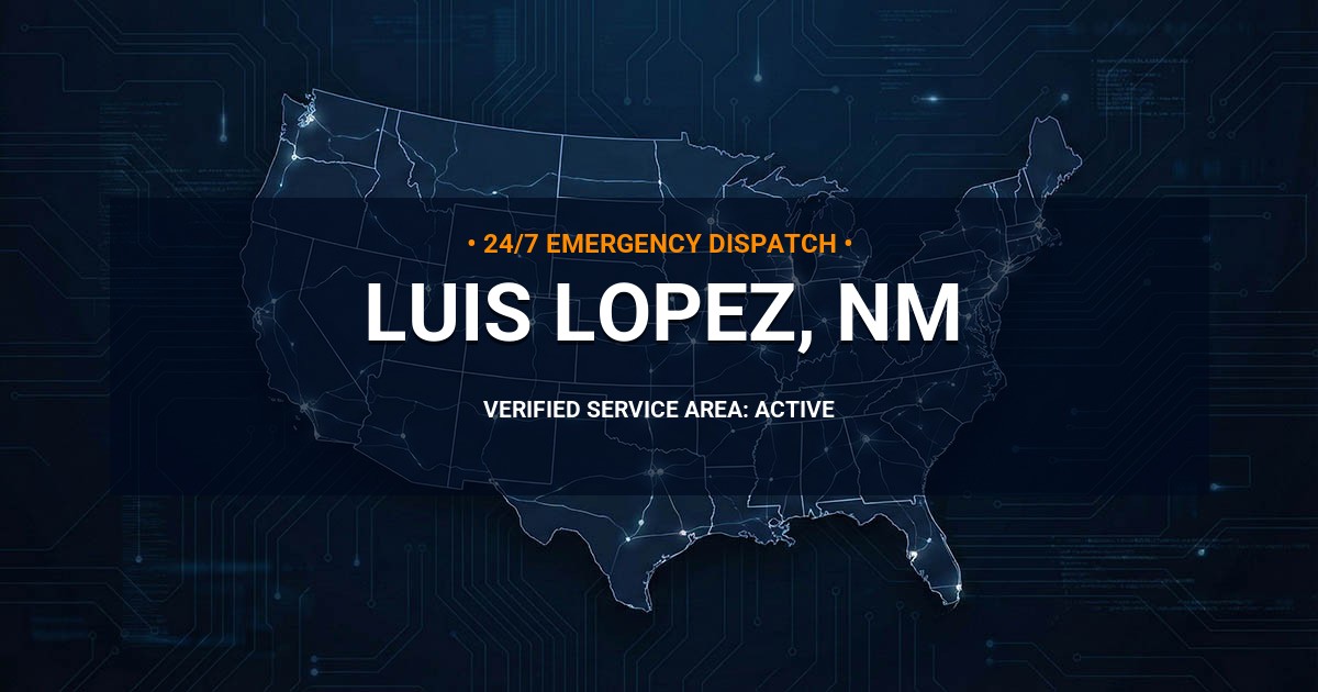 Emergency Plumbing Dispatch Map for Plumbing Services: Luis Lopez, NM