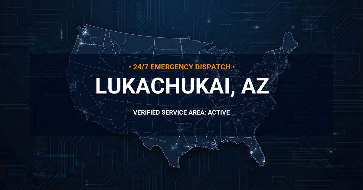 Emergency Plumbing Dispatch Map for Plumbing Services: Lukachukai, AZ