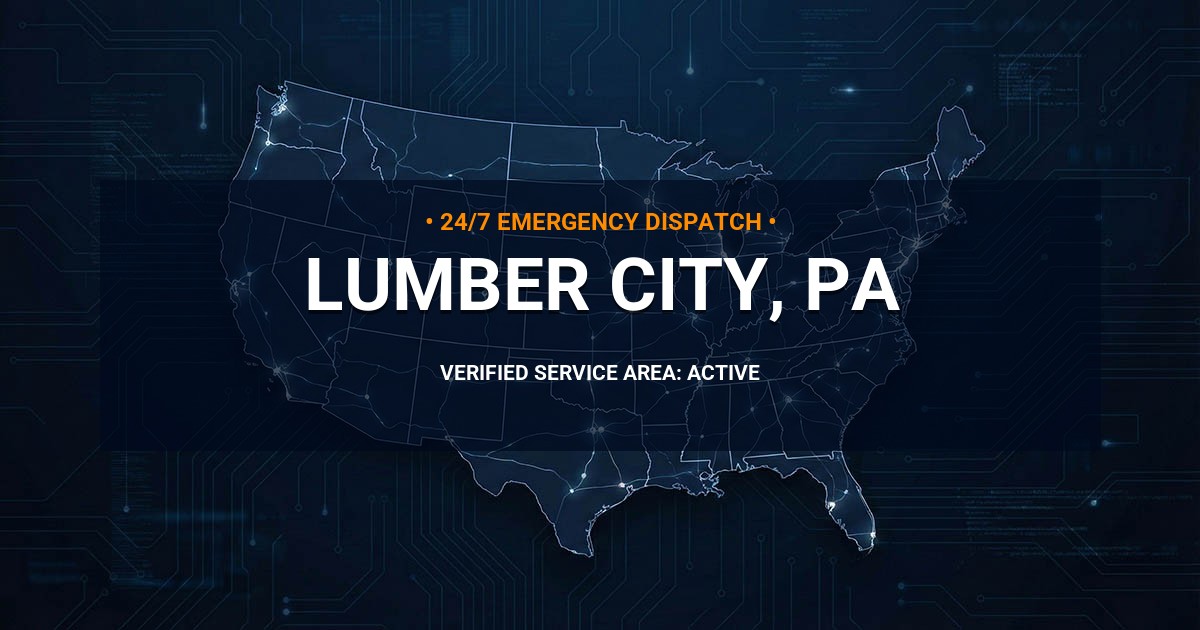 Emergency Plumbing Dispatch Map for Plumbing Services: Lumber City, PA