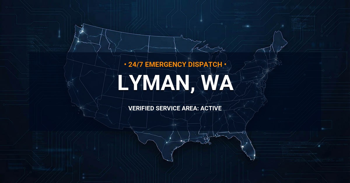 Emergency Plumbing Dispatch Map for Plumbing Services: Lyman, WA