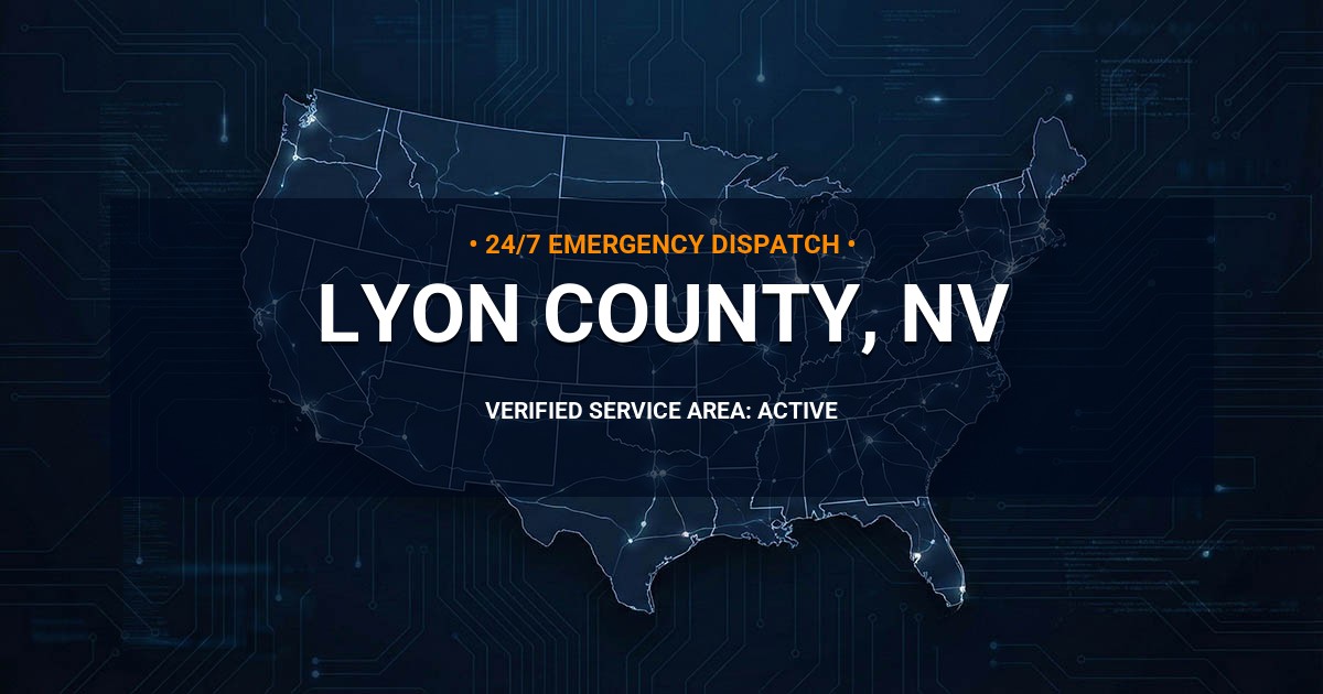 Emergency Plumbing Dispatch Map for Lyon County Plumbing Logistics