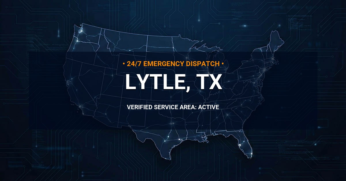 Emergency Plumbing Dispatch Map for Plumbing Services: Lytle, TX