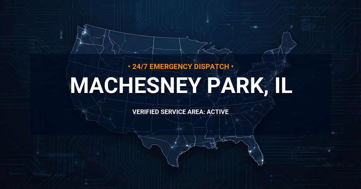 Emergency Plumbing Dispatch Map for Plumbing Services: Machesney Park, IL