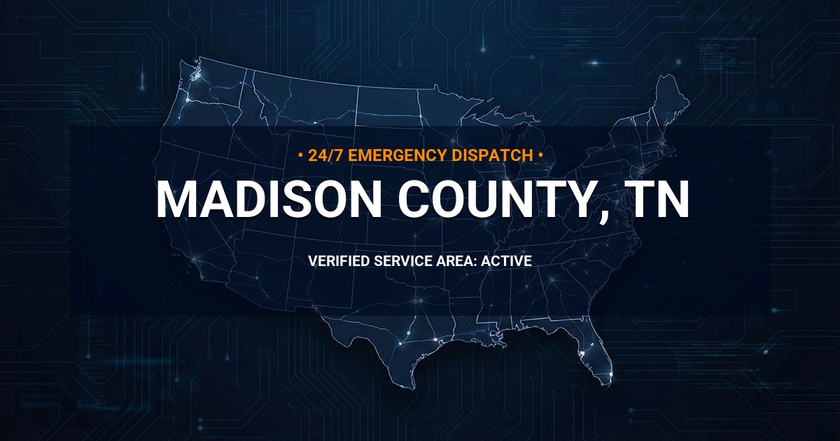Emergency Plumbing Dispatch Map for Madison County Plumbing Logistics