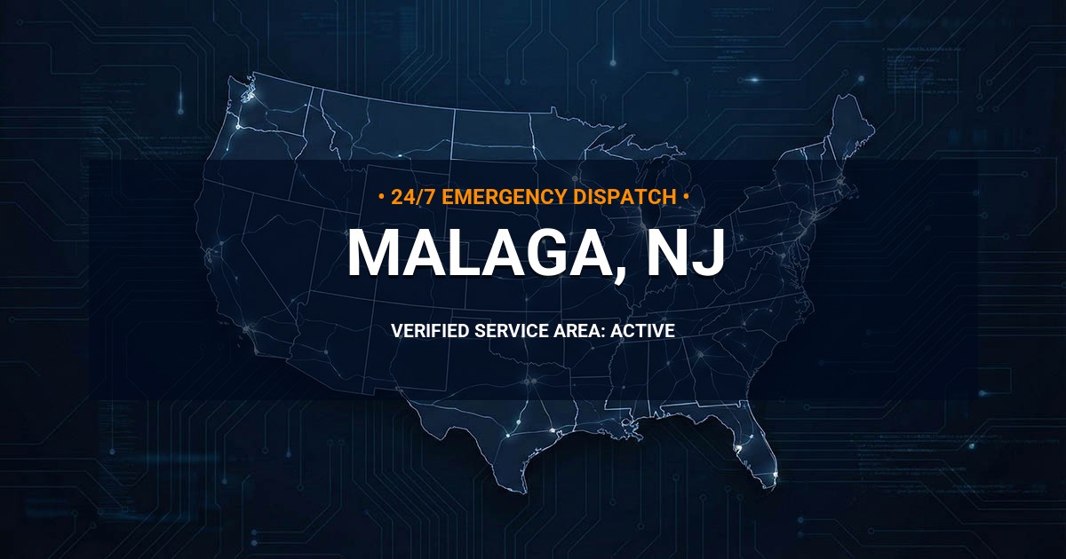 Emergency Plumbing Dispatch Map for Plumbing Services: Malaga, NJ