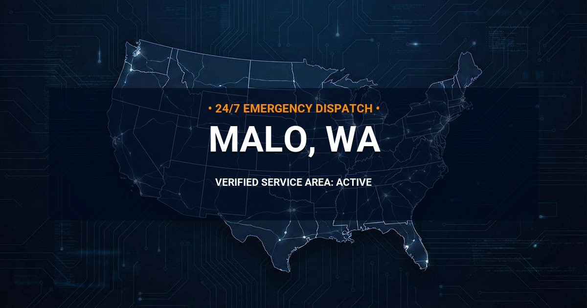 Emergency Plumbing Dispatch Map for Plumbing Services: Malo, WA