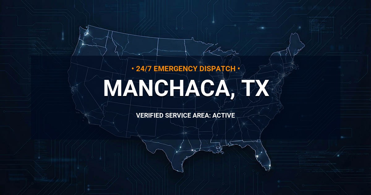Emergency Plumbing Dispatch Map for Plumbing Services: Manchaca, TX