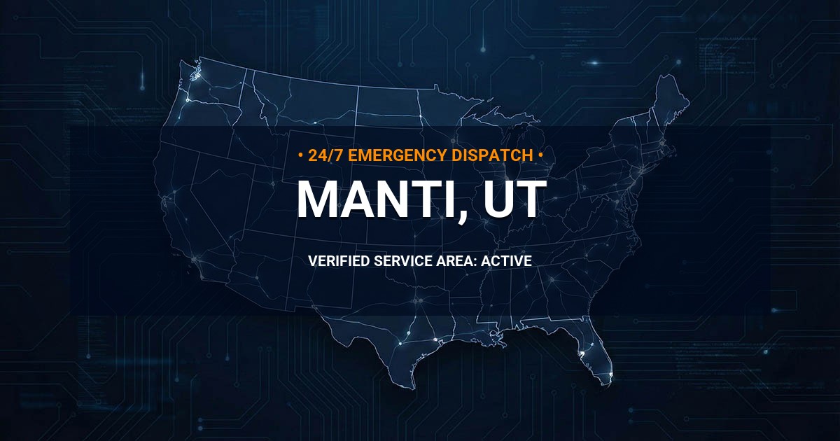 Emergency Plumbing Dispatch Map for Plumbing Services: Manti, UT