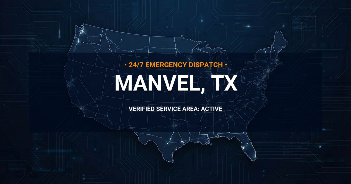 Emergency Plumbing Dispatch Map for Plumbing Services: Manvel, TX