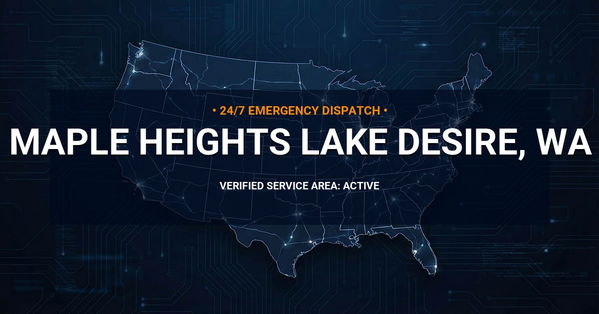 Emergency Plumbing Dispatch Map for Plumbing Services: Maple Heights-Lake Desire, WA