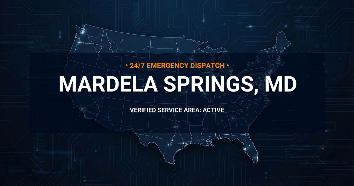 Emergency Plumbing Dispatch Map for Plumbing Services: Mardela Springs, MD