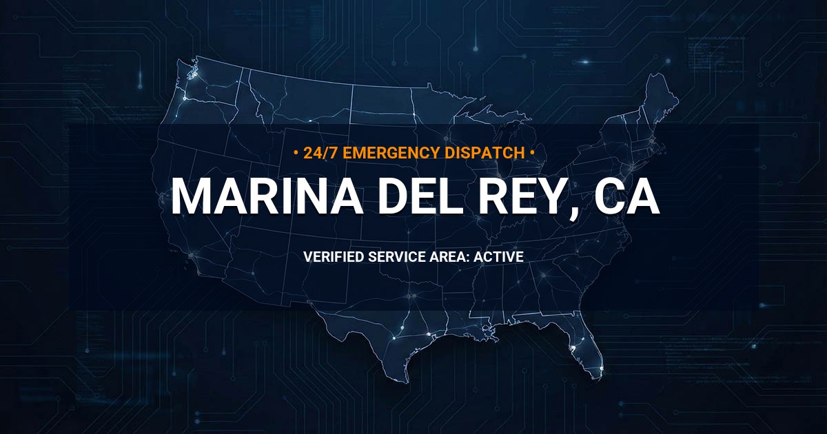 Emergency Plumbing Dispatch Map for Plumbing Services: Marina del Rey, CA