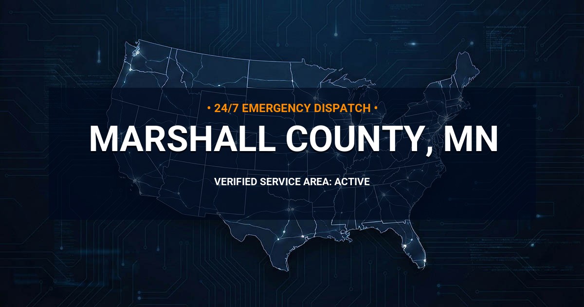 Emergency Plumbing Dispatch Map for Marshall County Plumbing Logistics