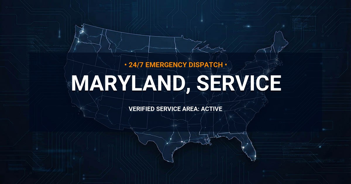 Emergency Plumbing Dispatch Map for Maryland Plumbing Administration