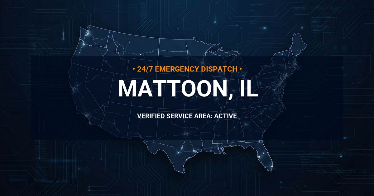 Emergency Plumbing Dispatch Map for Plumbing Services: Mattoon, IL
