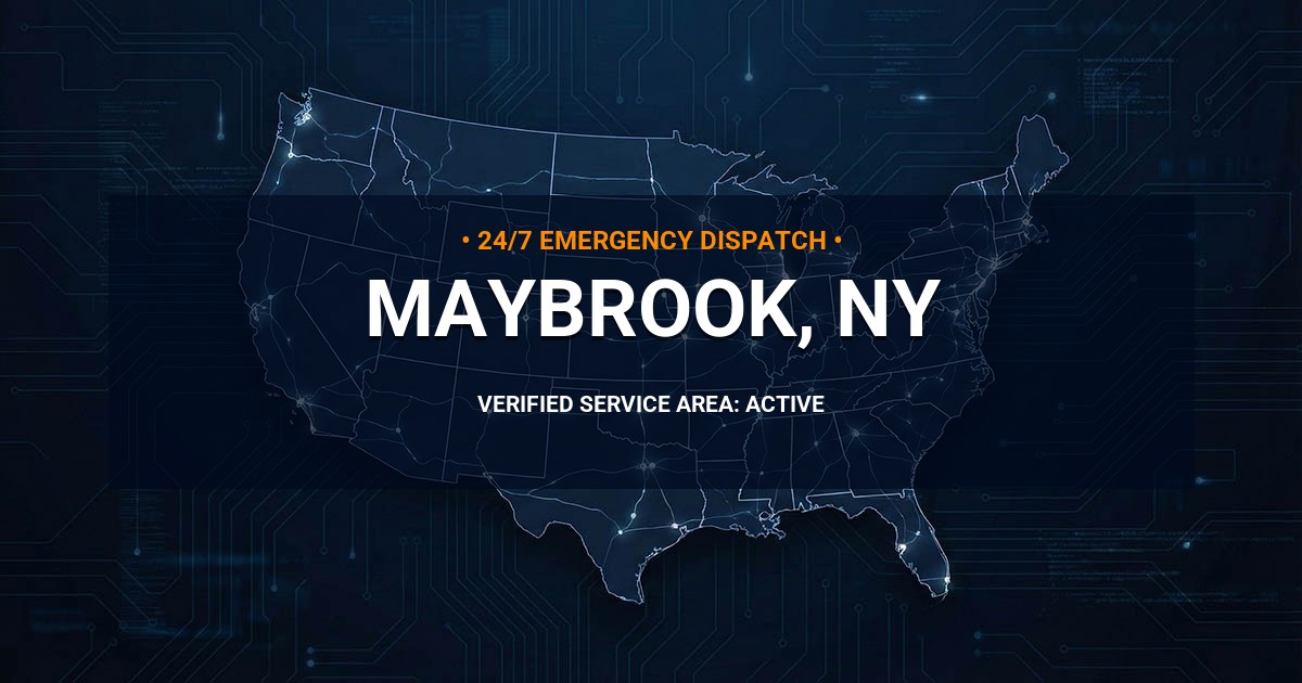 Emergency Plumbing Dispatch Map for Plumbing Services: Maybrook, NY