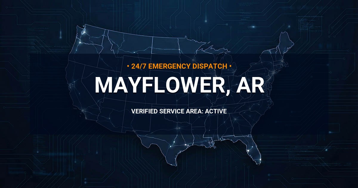 Emergency Plumbing Dispatch Map for Plumbing Services: Mayflower, AR