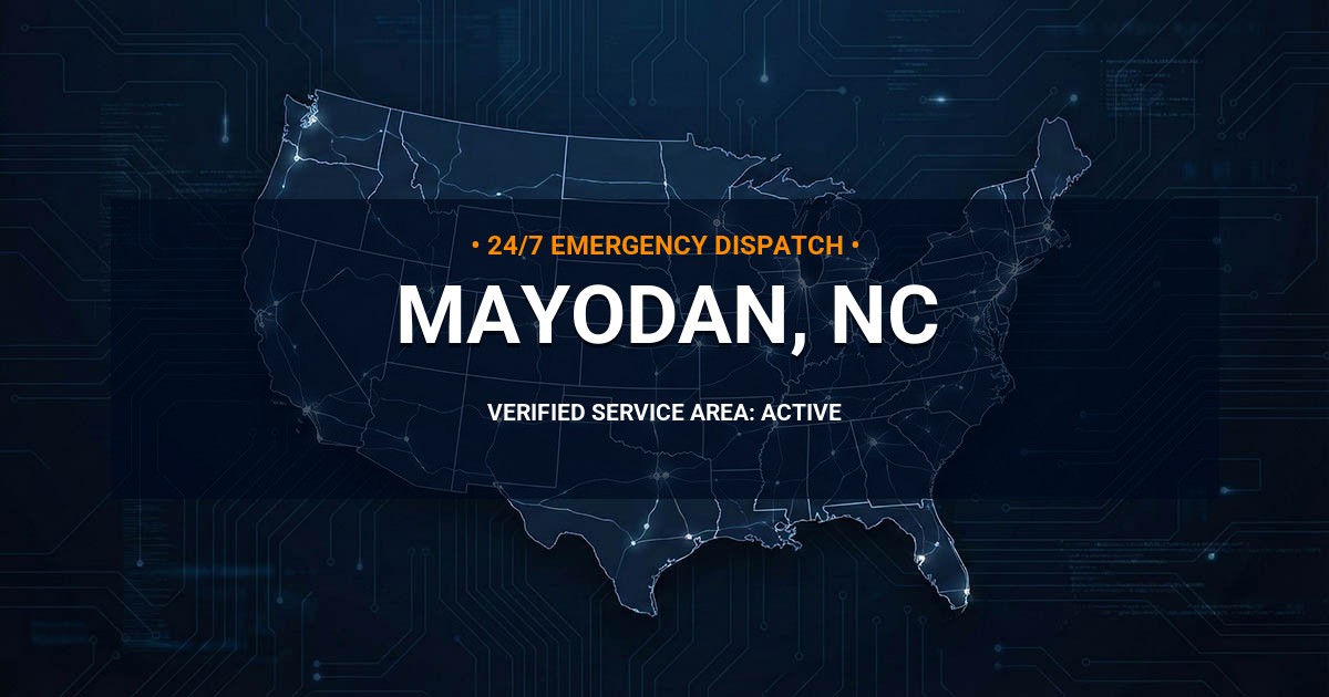 Emergency Plumbing Dispatch Map for Plumbing Services: Mayodan, NC