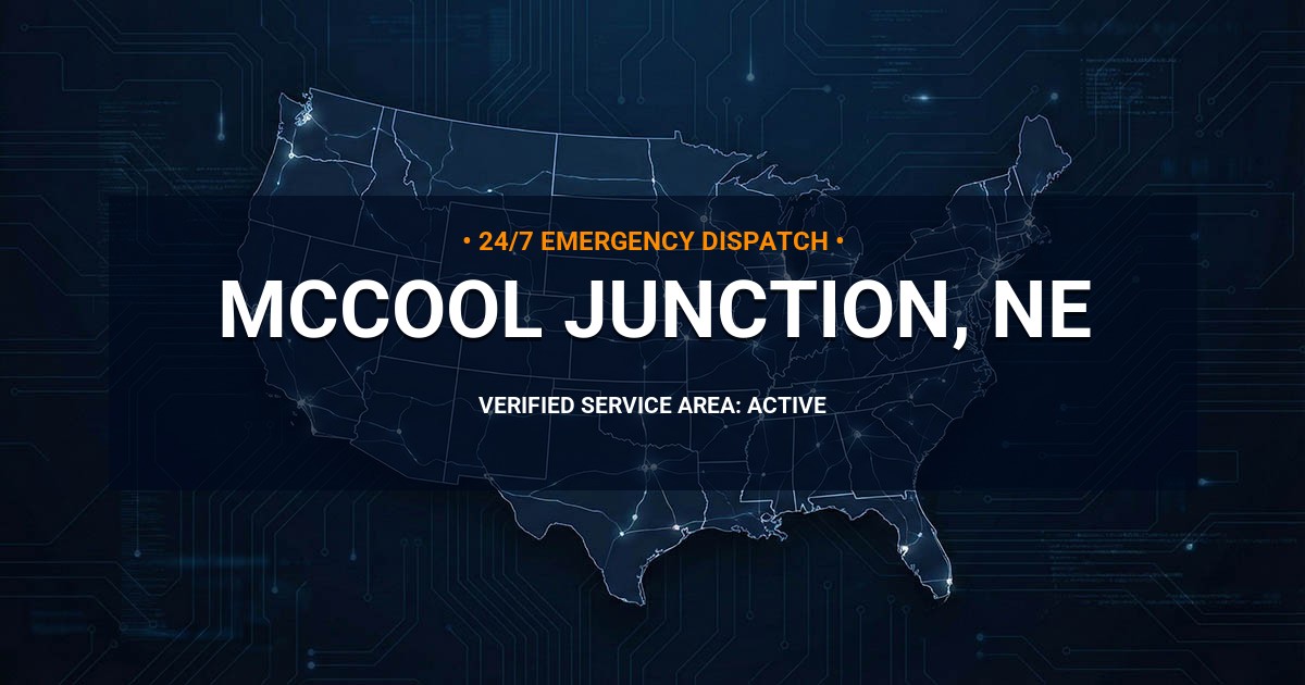 Emergency Plumbing Dispatch Map for Plumbing Services: McCool Junction, NE