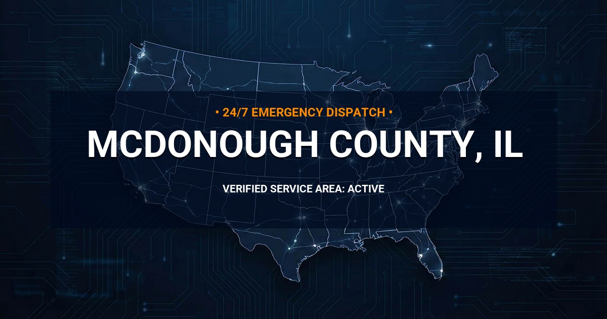 Emergency Plumbing Dispatch Map for McDonough County Plumbing Logistics