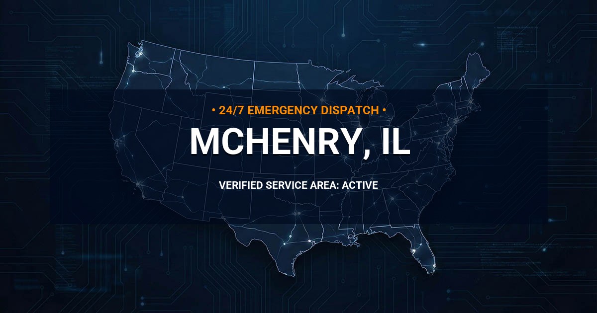 Emergency Plumbing Dispatch Map for Plumbing Services: McHenry, IL