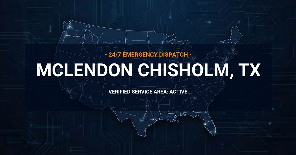 Emergency Plumbing Dispatch Map for Plumbing Services: McLendon-Chisholm, TX