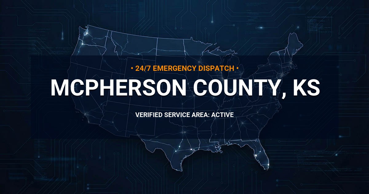 Emergency Plumbing Dispatch Map for McPherson County Plumbing Logistics