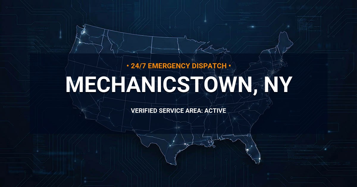 Emergency Plumbing Dispatch Map for Plumbing Services: Mechanicstown, NY