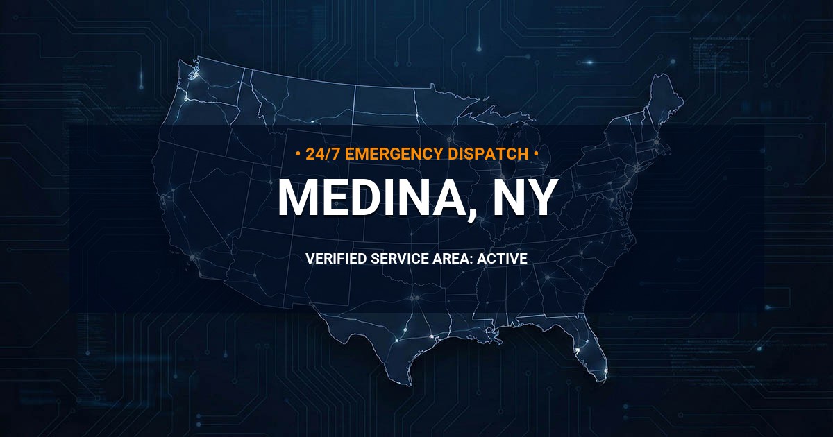 Emergency Plumbing Dispatch Map for Plumbing Services: Medina, NY