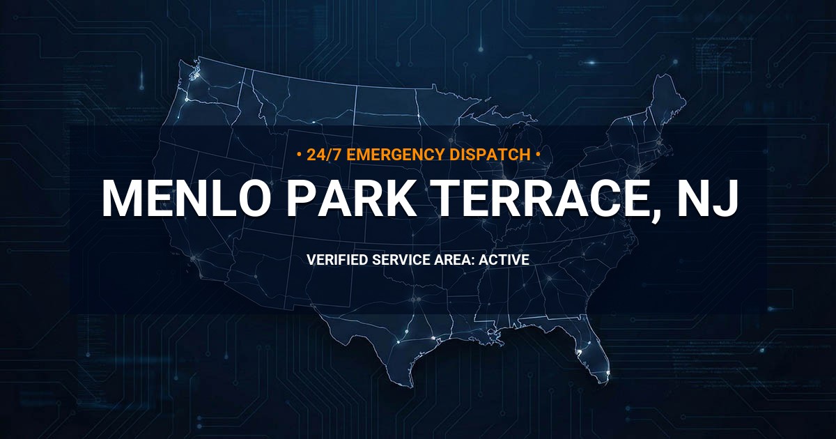 Emergency Plumbing Dispatch Map for Plumbing Services: Menlo Park Terrace, NJ
