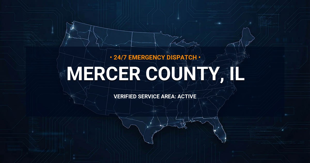 Emergency Plumbing Dispatch Map for Mercer County Plumbing Logistics