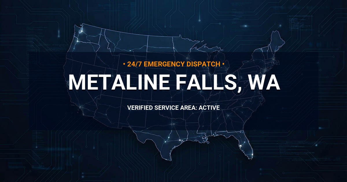 Emergency Plumbing Dispatch Map for Plumbing Services: Metaline Falls, WA