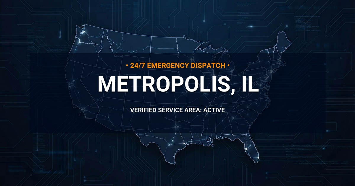 Emergency Plumbing Dispatch Map for Plumbing Services: Metropolis, IL