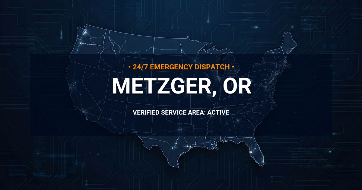 Emergency Plumbing Dispatch Map for Plumbing Services: Metzger, OR