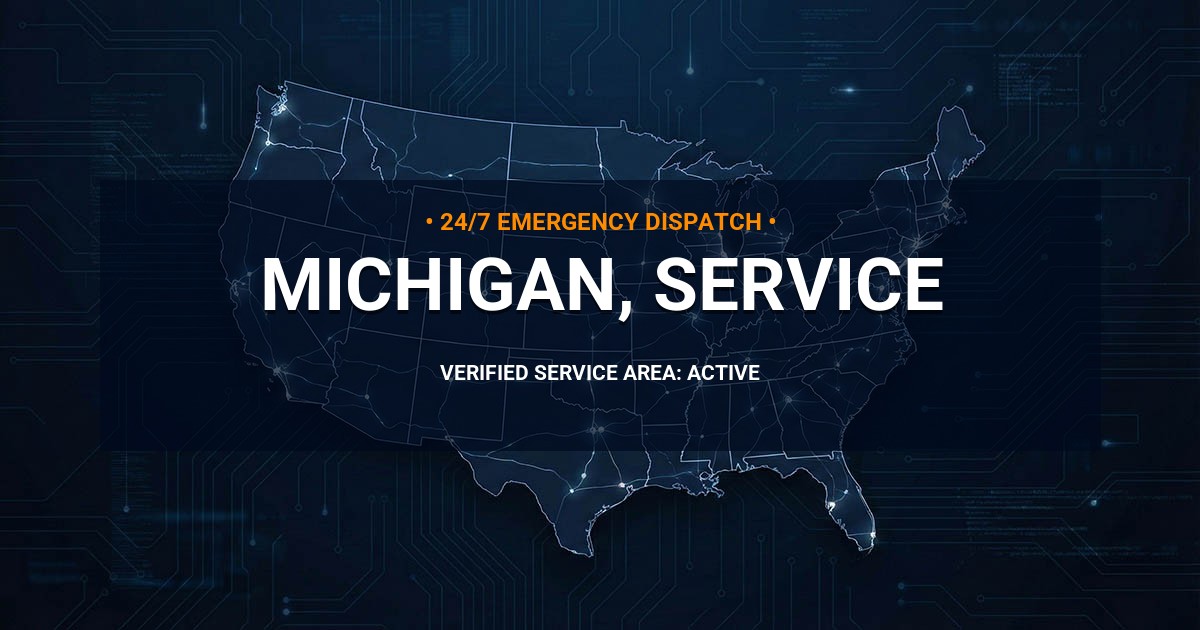 Emergency Plumbing Dispatch Map for Michigan Plumbing Administration
