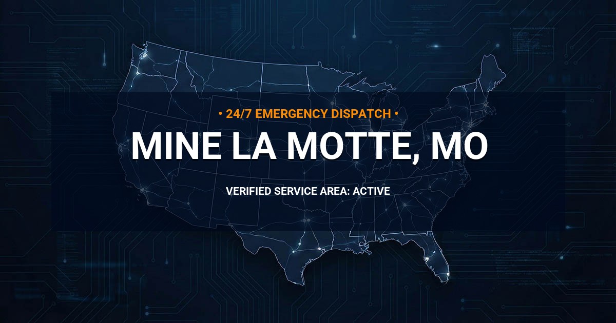 Emergency Plumbing Dispatch Map for Plumbing Services: Mine La Motte, MO