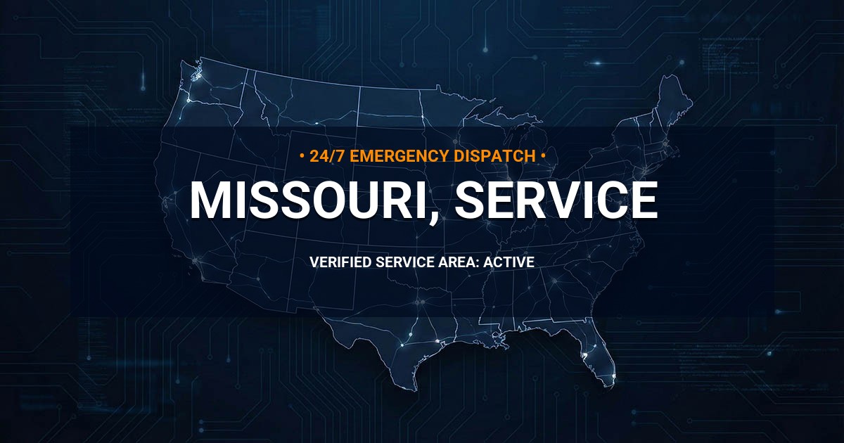 Emergency Plumbing Dispatch Map for Missouri Plumbing Administration