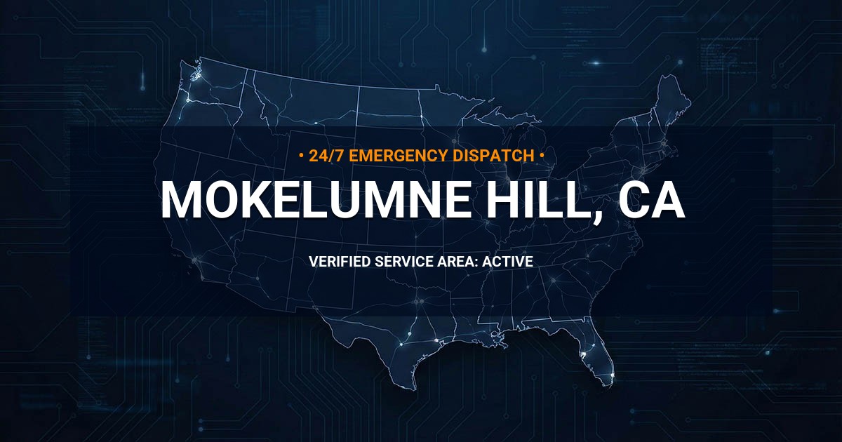 Emergency Plumbing Dispatch Map for Plumbing Services: Mokelumne Hill, CA