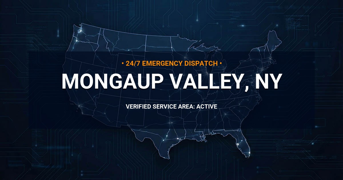 Emergency Plumbing Dispatch Map for Plumbing Services: Mongaup Valley, NY