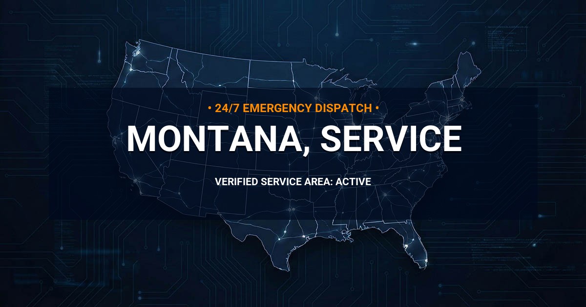Emergency Plumbing Dispatch Map for Montana Plumbing Administration