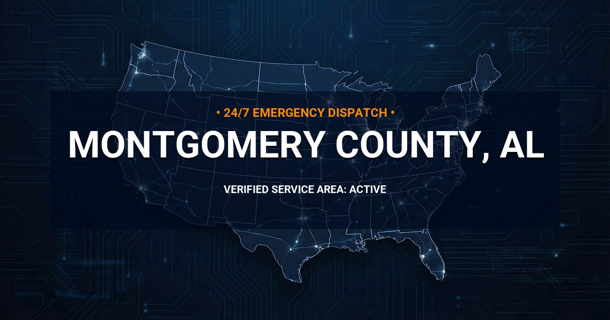Emergency Plumbing Dispatch Map for Montgomery County Plumbing Logistics